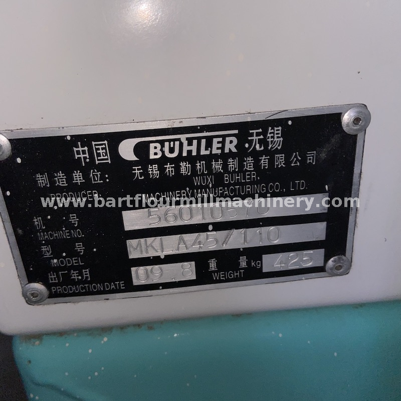 5 second hand flour mill wheat processing machines BUHLER MKLA 45/110 Bran finishers made in 2009